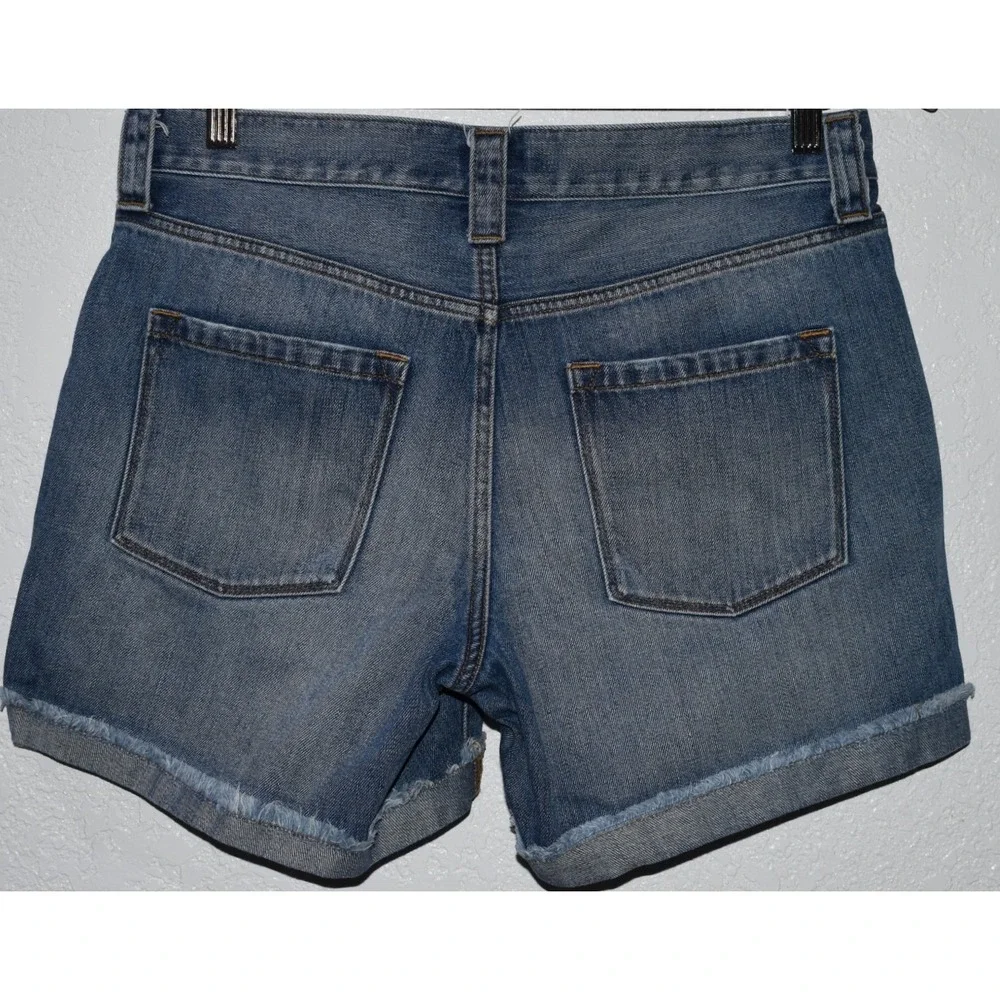 J.Crew Womens 27 Denim Shorts Distressed Frayed Hem 5-Pocket Med Wash C6013
